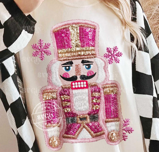 Girly Nutcracker Faux Sequins - T SHIRT - (Color Comfort)