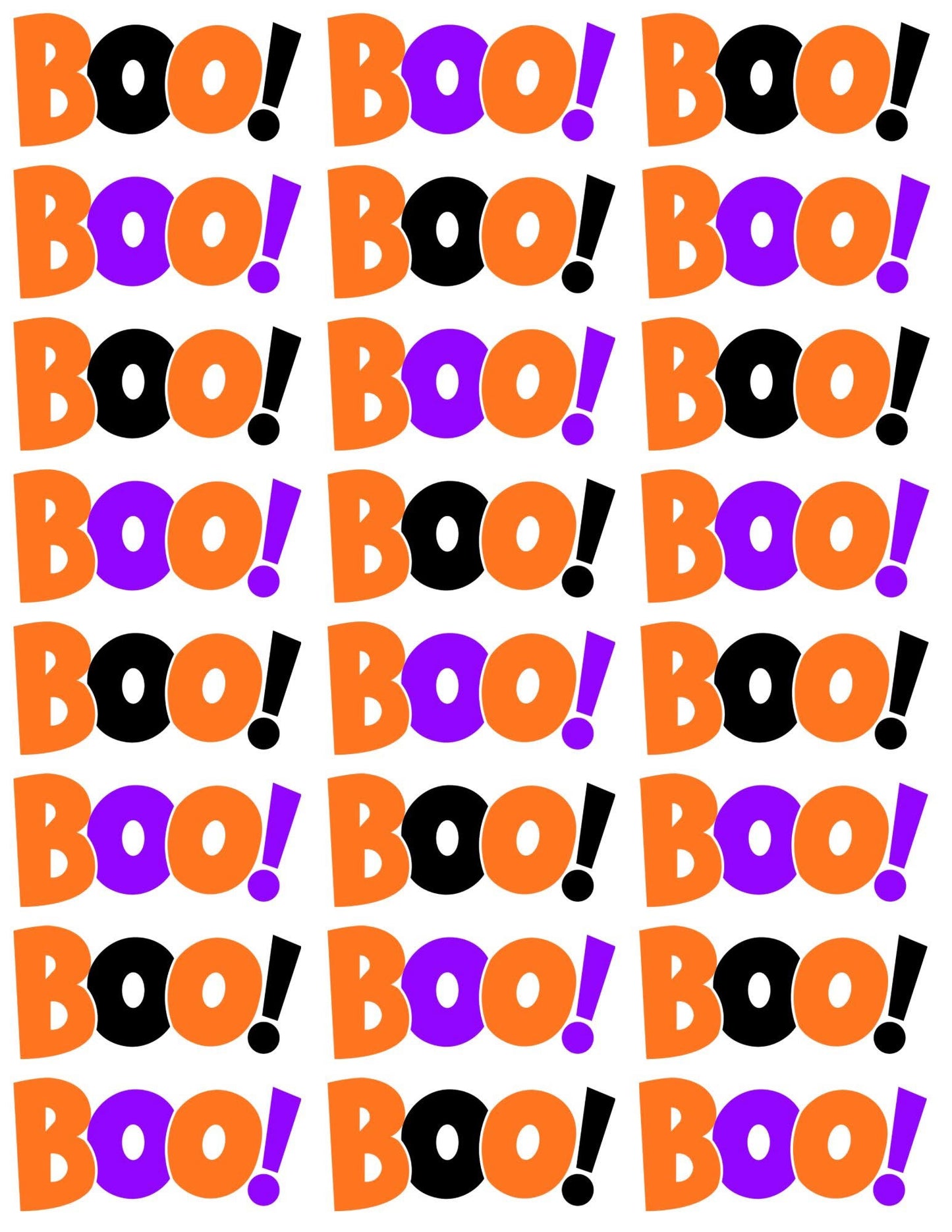 BOO! Tattoo Sheets