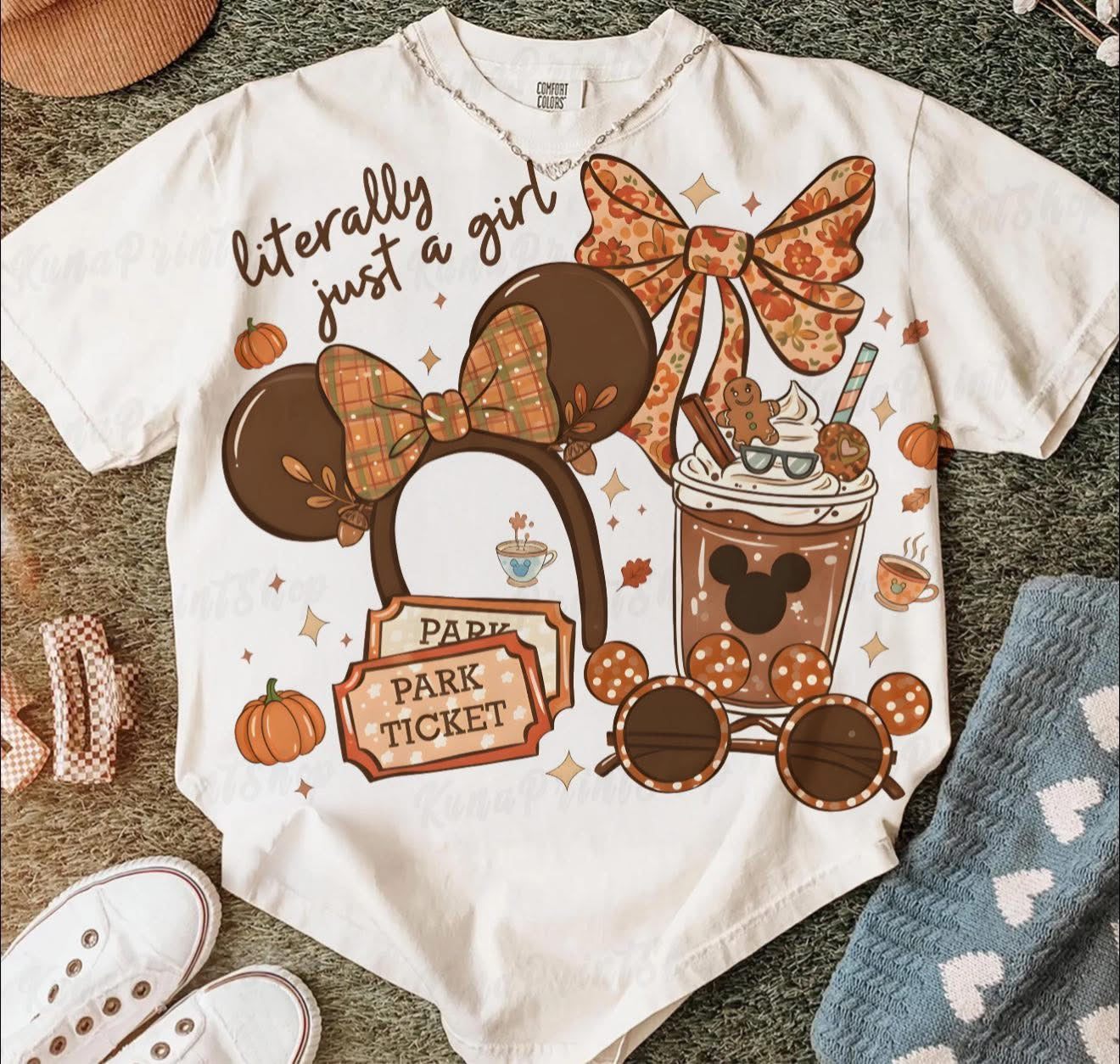 Literally Just a Girl Mickey Ears  - T SHIRT - (Bella/Comfort Color)