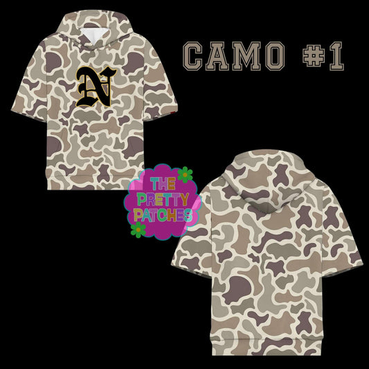 Camo Hooded Tees- NEDERLAND BULLDOGS- YOUTH - PREORDER