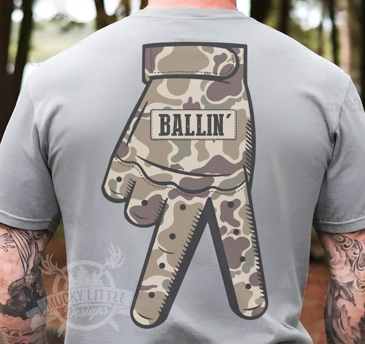 Ballin⚾️ FRONT-T-SHIRT - (GILDAN/JERZEE)