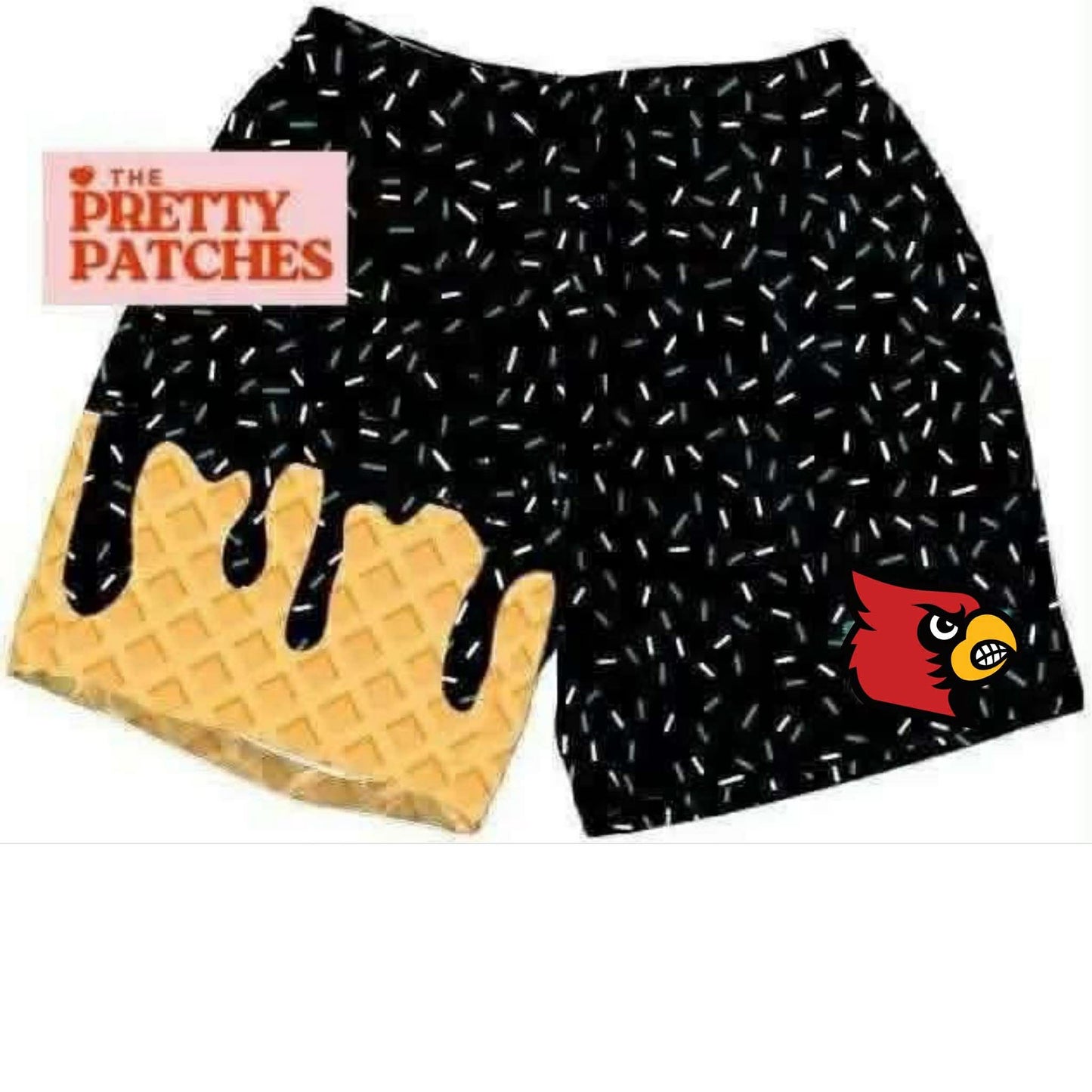 BLACK CONE DRIP WHITE GREY SPRINKLES (BRIDGE CITY CARDINALS HEAD LOGO) YOUTH - PREORDER