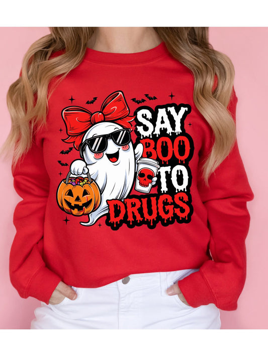 Say BOO To Drugs - T SHIRT - (Jerzee/Gildan)