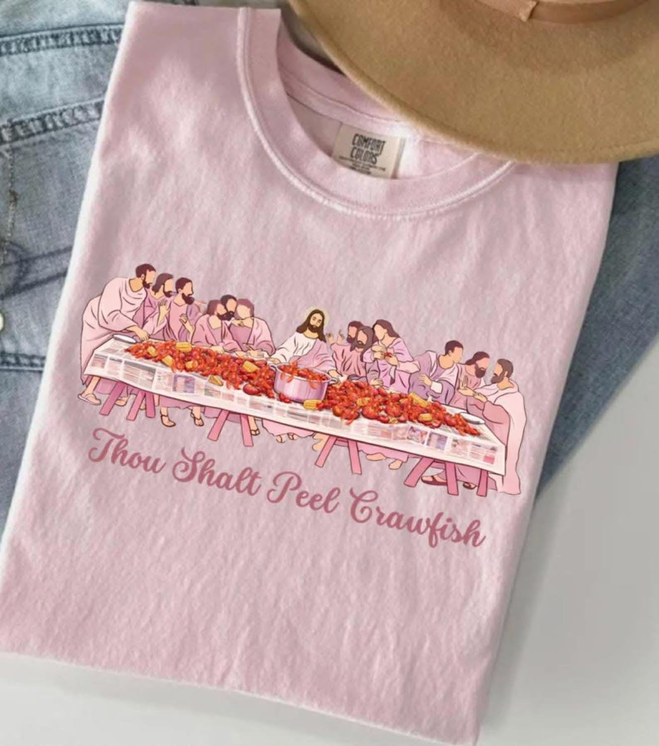 Thou Shalt Peel Crawfish 🦞 - T-SHIRT - (GILDAN/JERZEES)-061126br