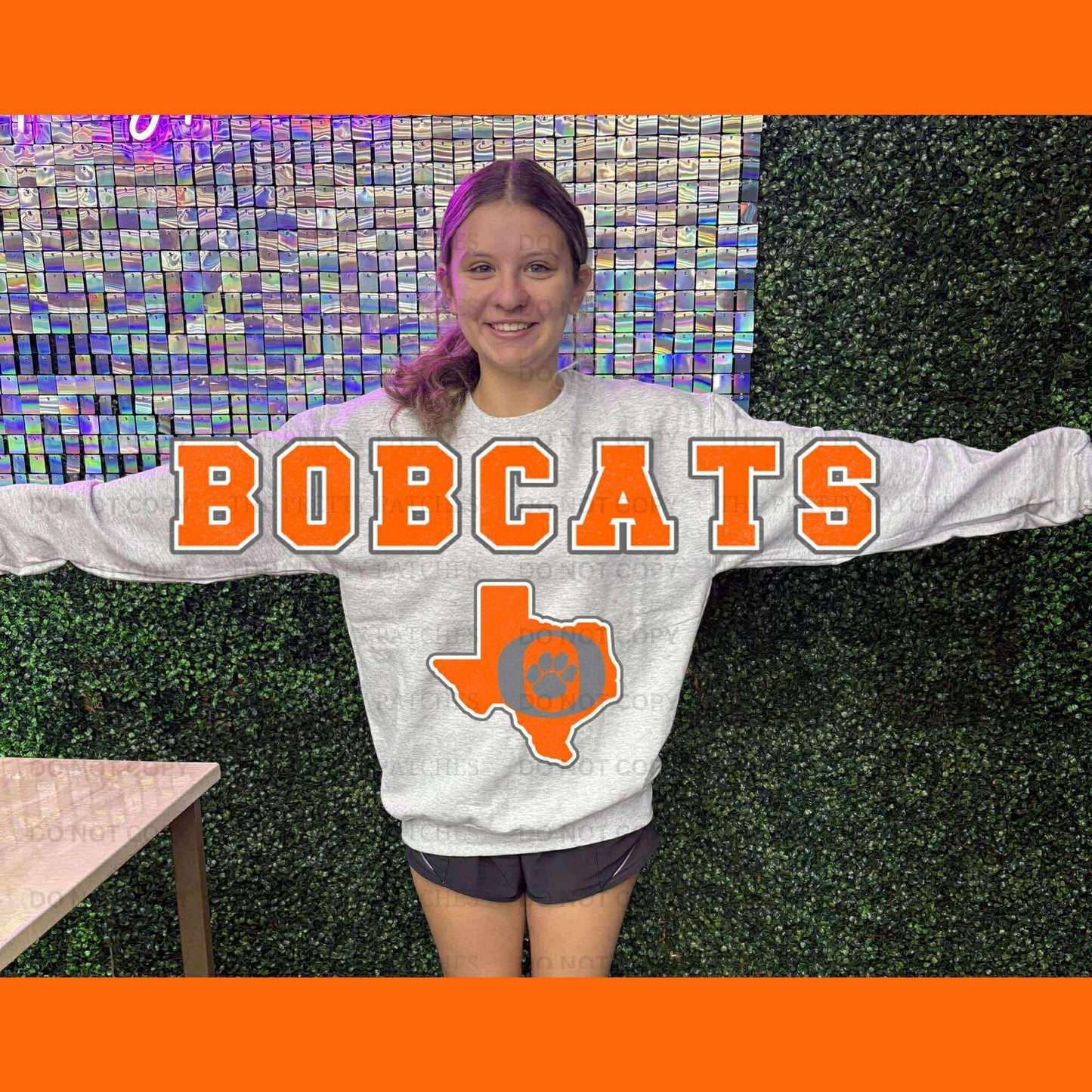 Oversized Mascot Sweatshirts with Logo - BOBCATS - SWEATSHIRT - (Jerzee/Gildan)