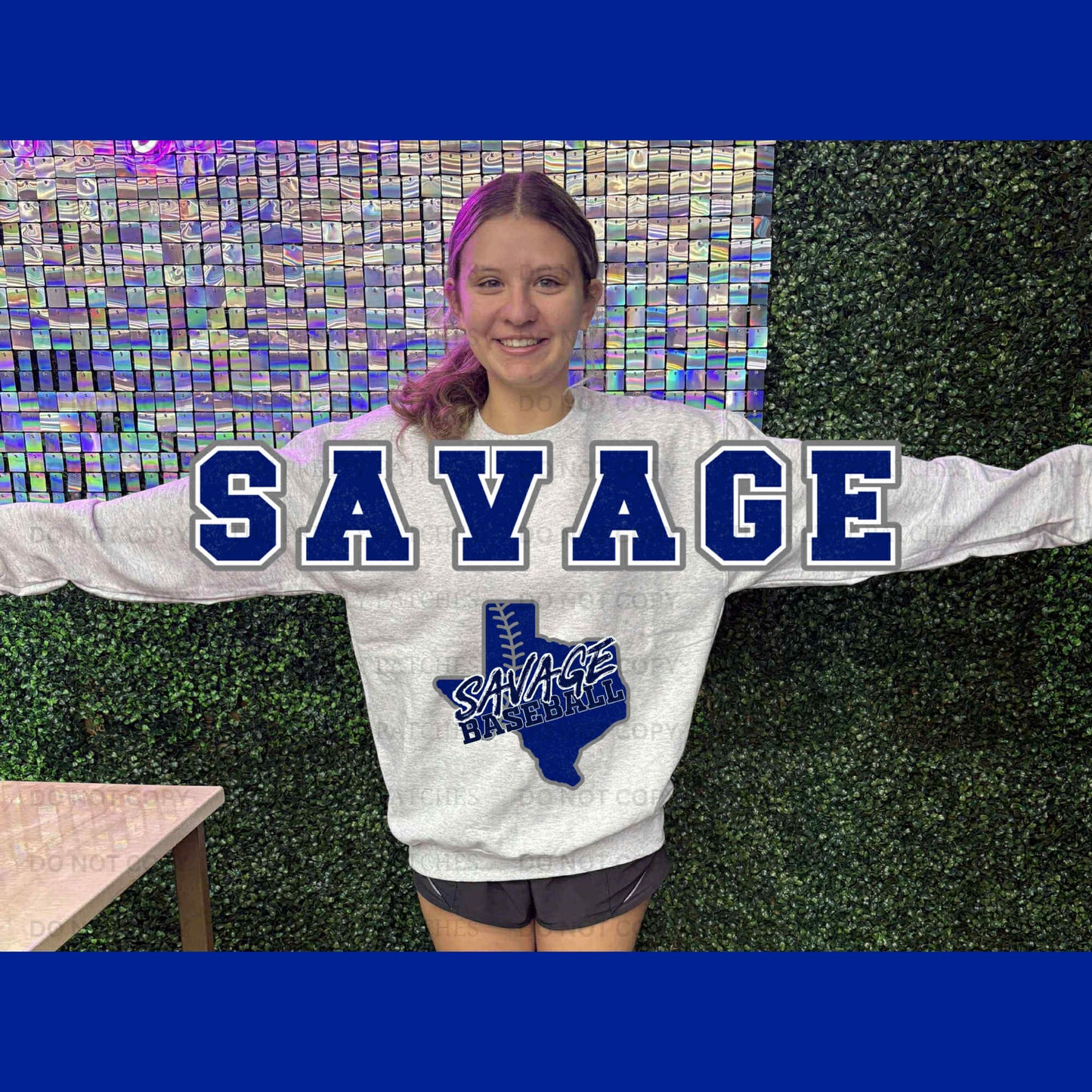 Oversized Mascot Sweatshirts with Logo - SAVAGE - SWEATSHIRT - (Jerzee/Gildan)