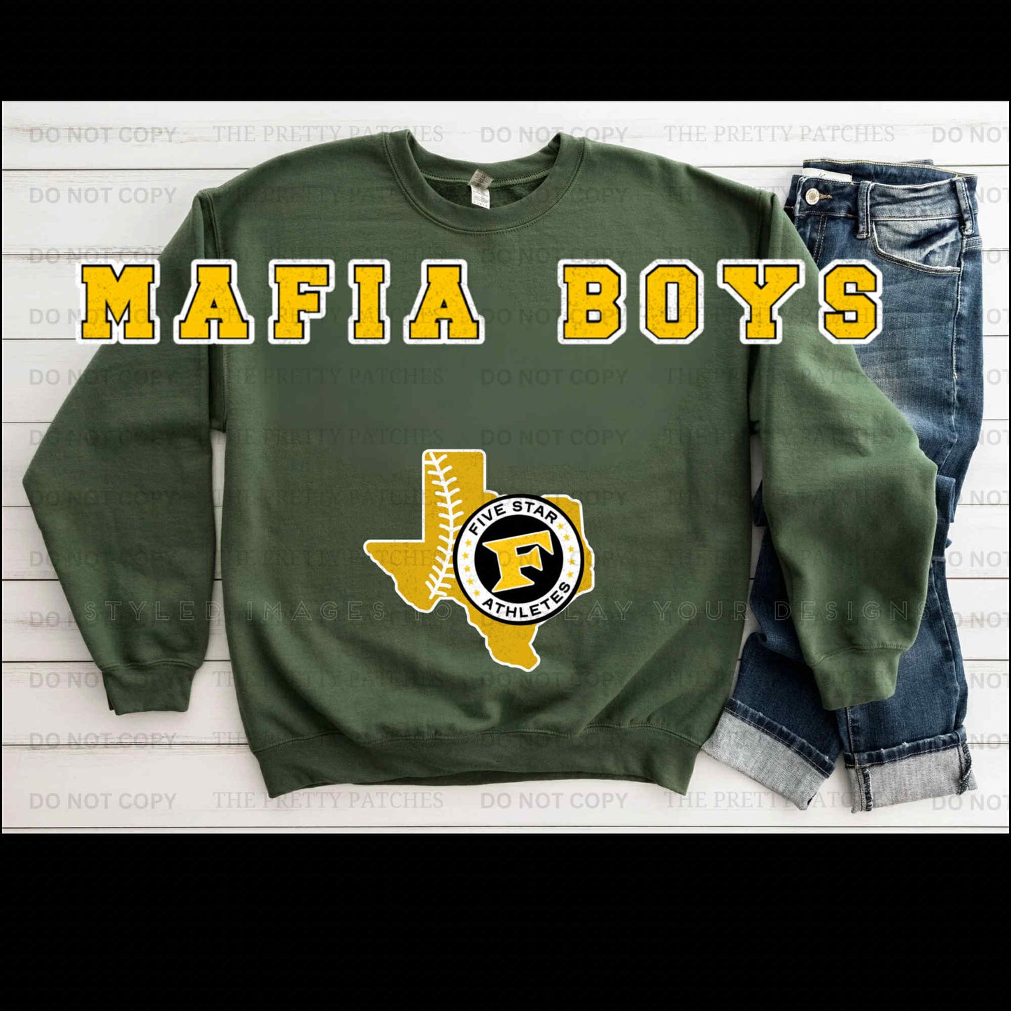 Oversized Mascot Sweatshirts with Logo - MAFIA BOYS - SWEATSHIRT - (Jerzee/Gildan)