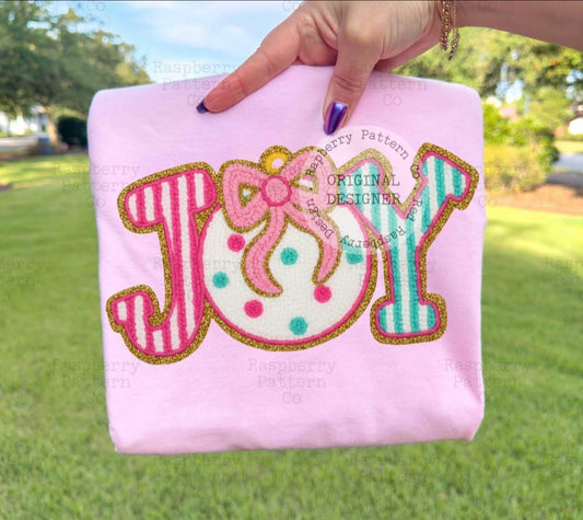 Joy with Pink Bow - T SHIRT - (Comfort Color)