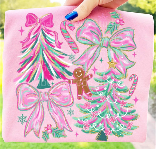 A Girly Christmas - T SHIRT - (Jerzee/Gildan)