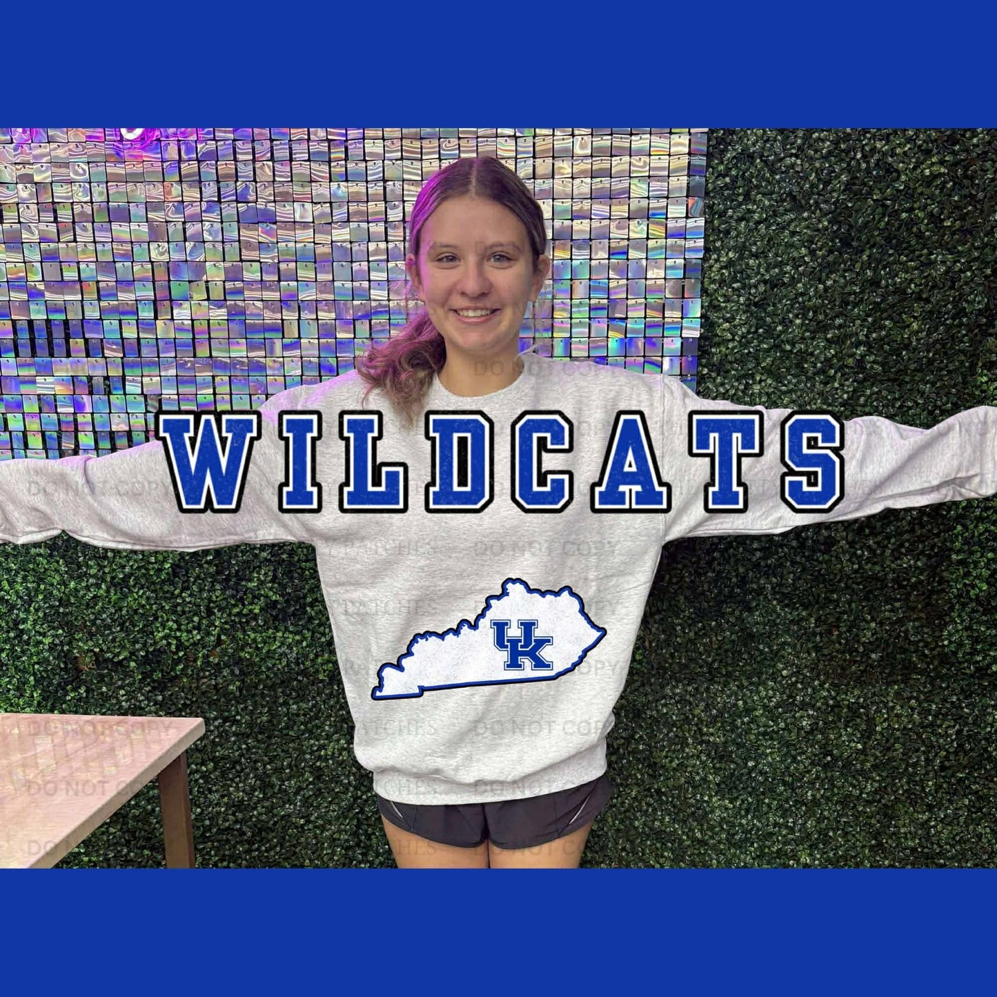 Oversized Mascot Sweatshirts with Logo - WILDCATS - SWEATSHIRT - (Jerzee/Gildan)