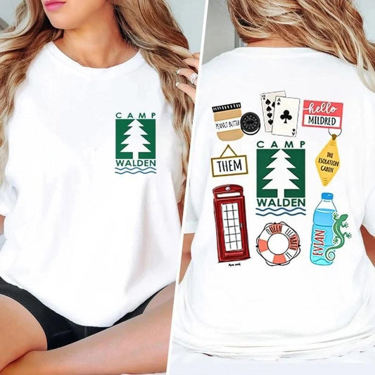 Camp Walden (front pocket & back image) - T SHIRT - (Comfort Color)