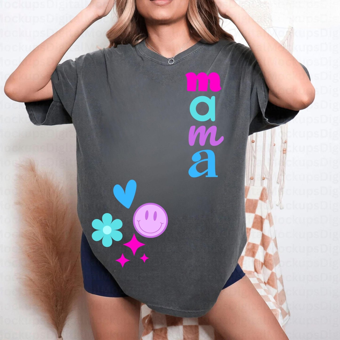 Bright & Colorful Mama - T SHIRT - (Jerzee/Gildan)
