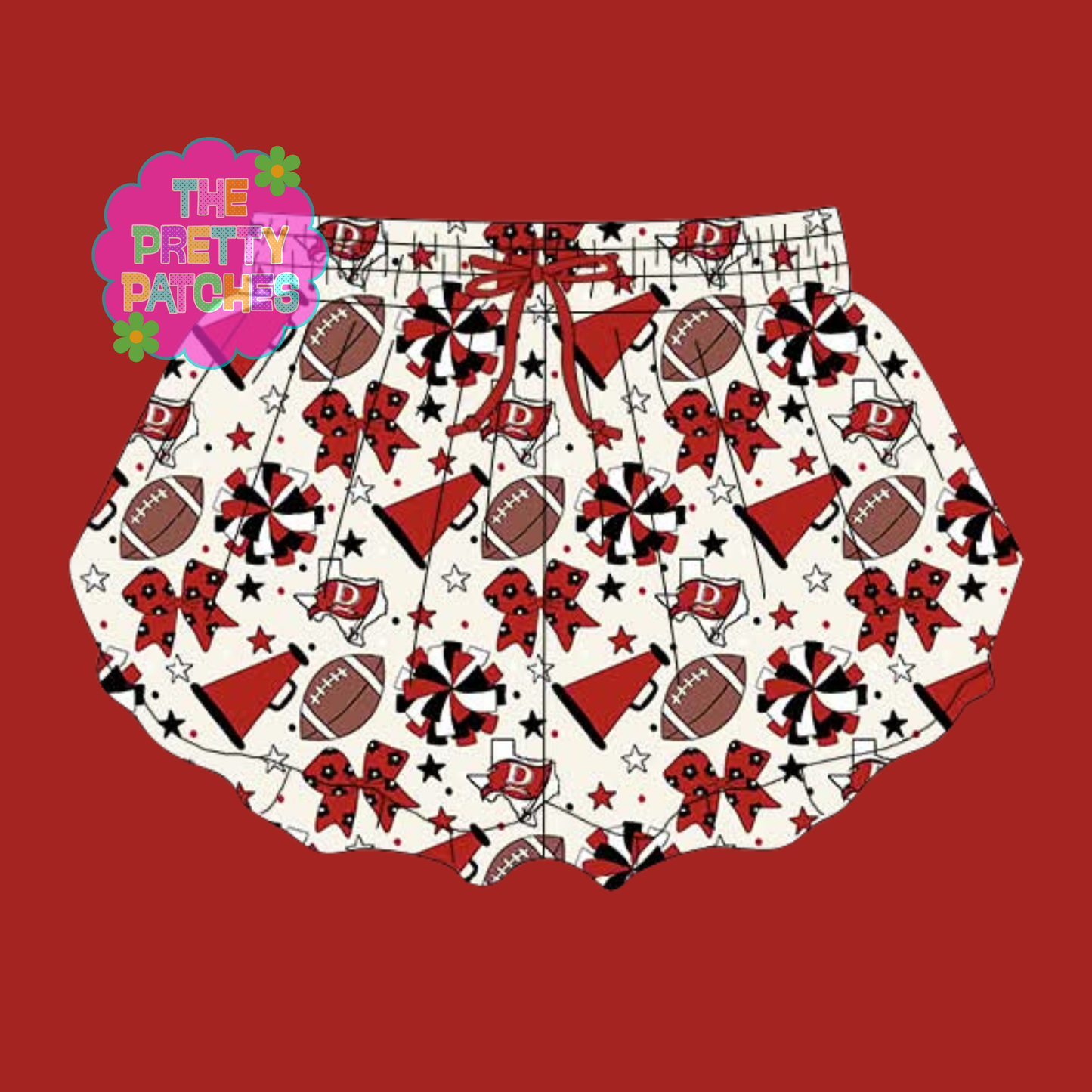 GAME DAY BUTTERFLY SHORTS (DEWEYVILLE PIRATES) (instore) 071326rw