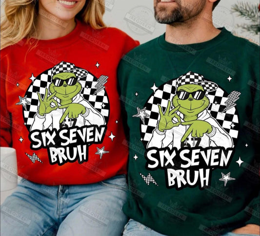 Green Guy Six Seven Bruh - T SHIRT - (Jerzee/Gildan)