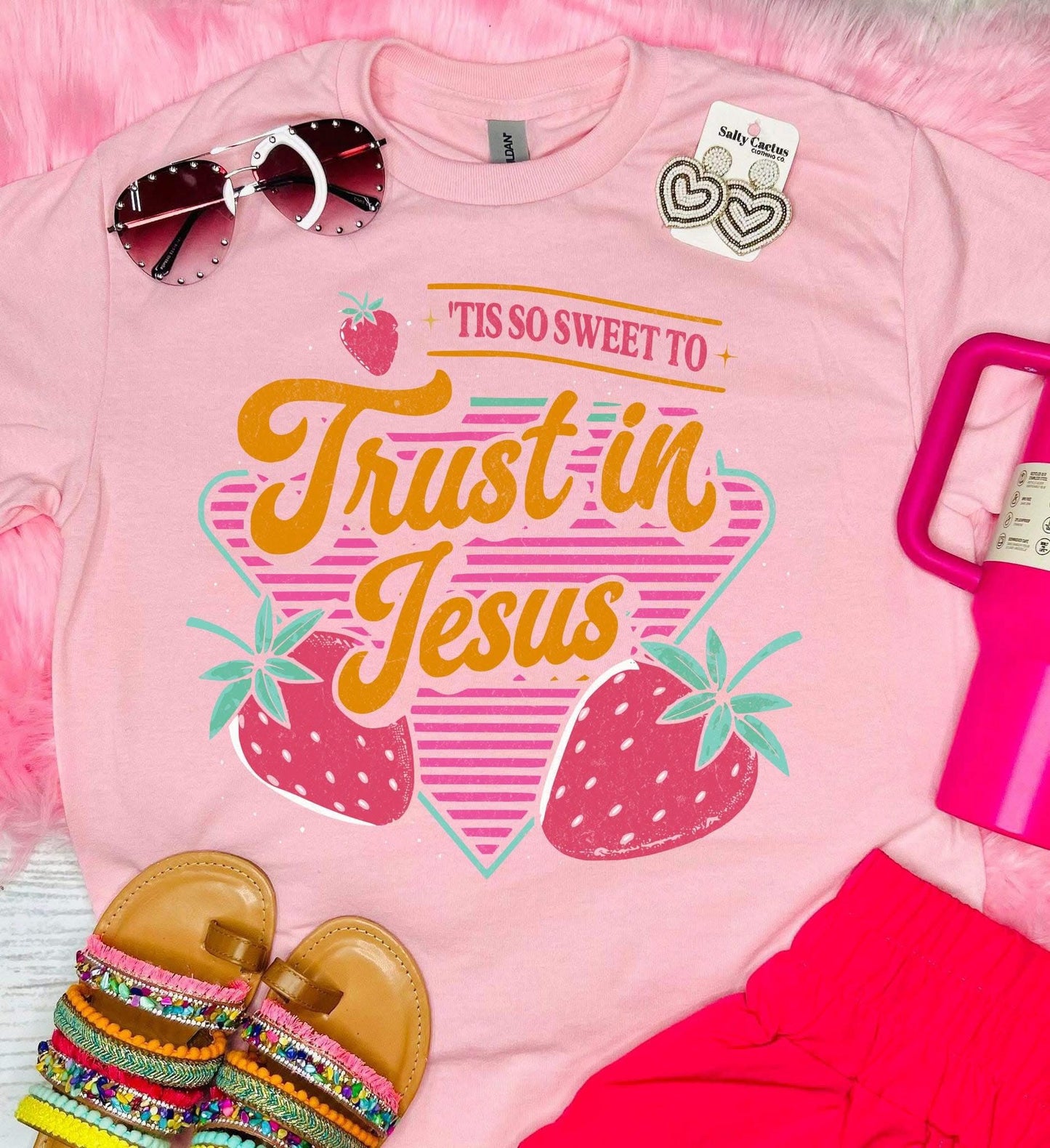 'Tis so Sweet to Trust in Jesus - T SHIRT - (Jerzee/Gildan)