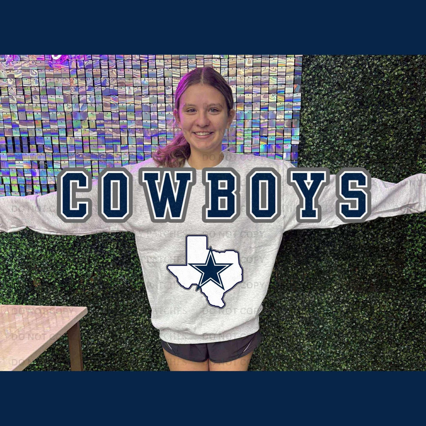 Oversized Mascot Sweatshirts with Logo - COWBOYS - SWEATSHIRT - (Jerzee/Gildan)