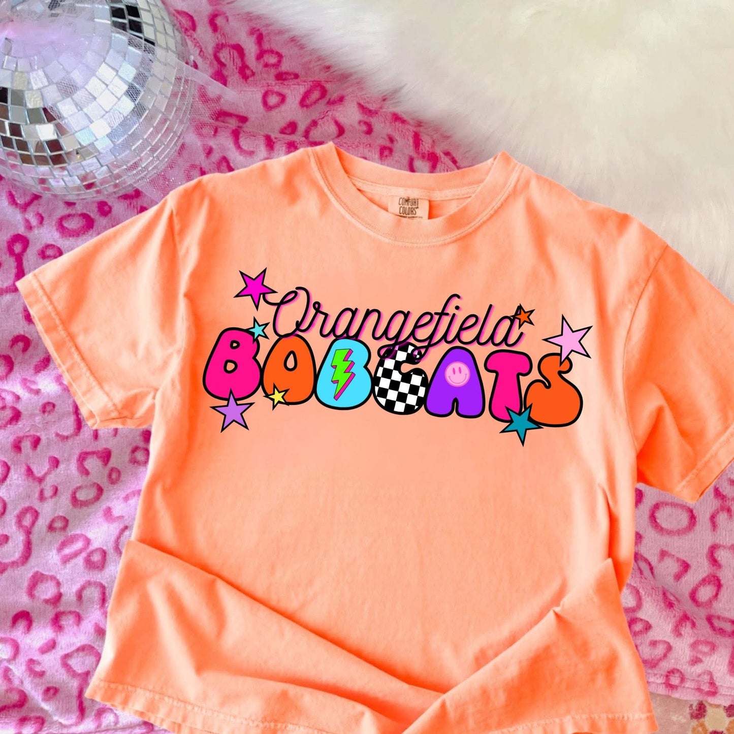 Retro Orangefield Bobcats - T SHIRT - (Jerzee/Gildan)