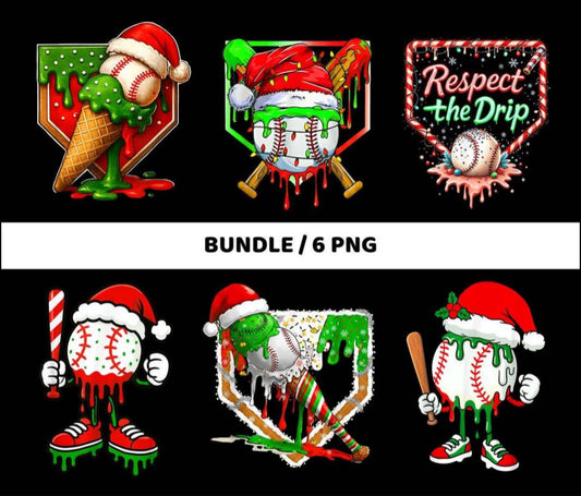 Baseball Christmas Drip Bundle - T SHIRT - (DriFit/Comfort Color)