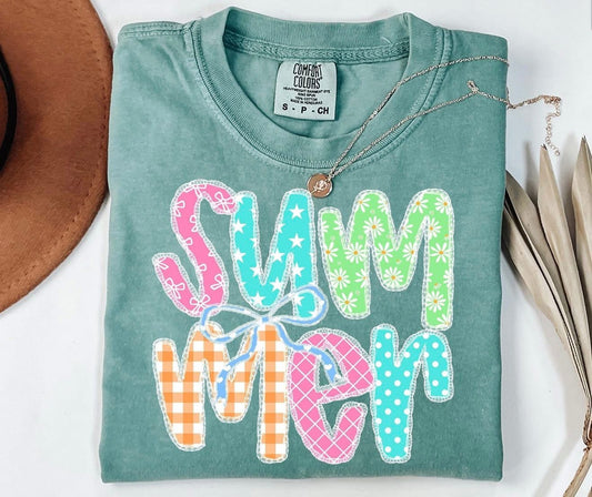 Summer with Dainty Bow - T SHIRT- (Comfort Color)