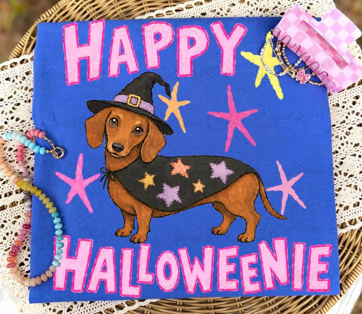 HAPPY HALLOWEENIE 927261 -----T SHIRT------- (COMFORT COLOR) 092926KB