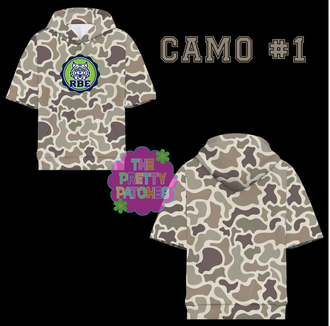 Camo Hooded Tees -RUCKER BLVD ELEMENTARY - YOUTH - PREORDER-100226KB
