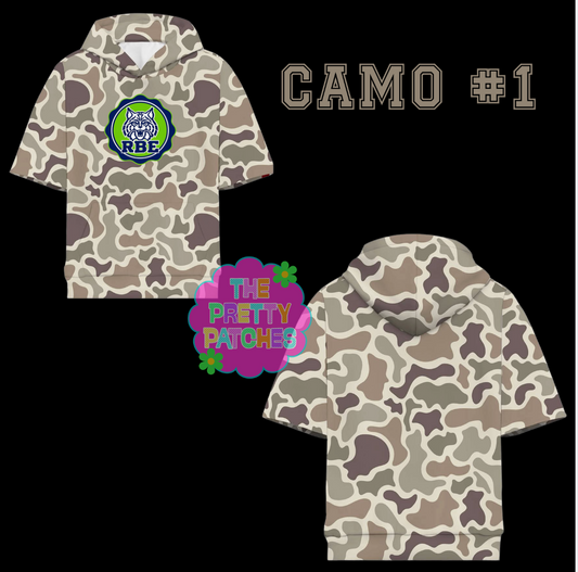 Camo Hooded Tees -RUCKER BLVD ELEMENTARY - YOUTH - PREORDER-100226KB