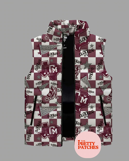 Puff Vests - AGGIES COLLAGE - PRE- ORDER