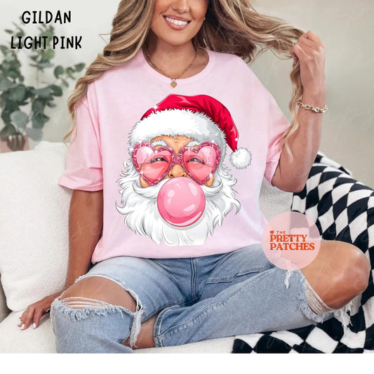 Vintage Santa with Bubblegum - T SHIRT - (Comfort Color)