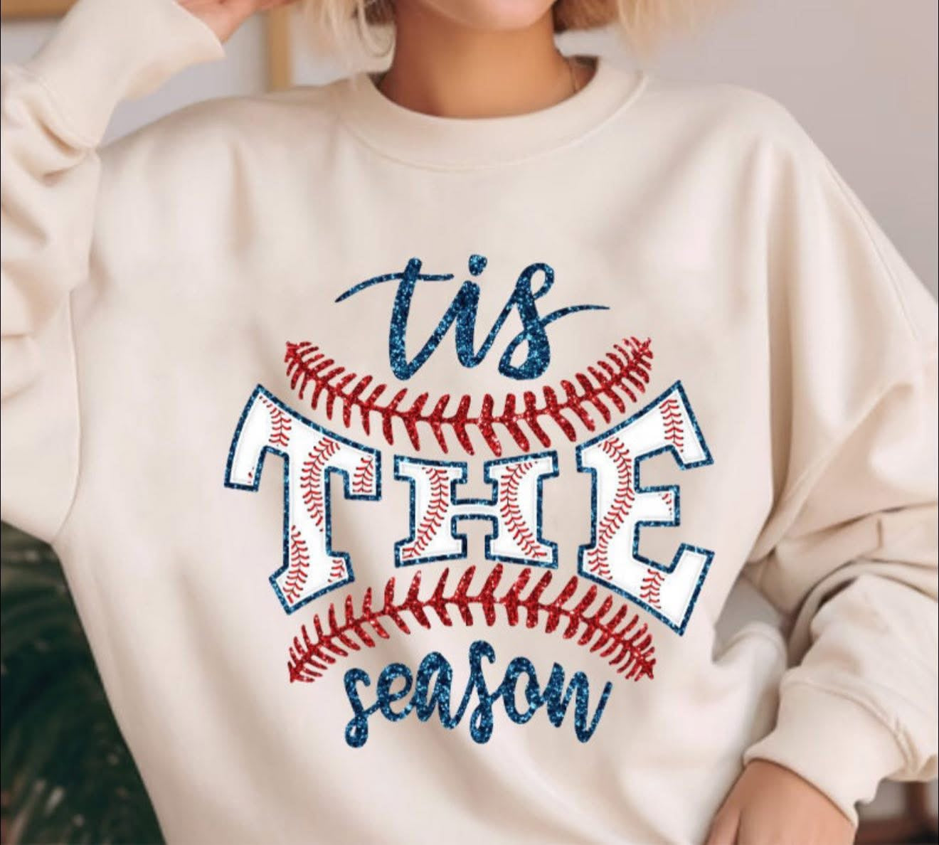 Tis The Season Baseball - SWEATSHIRT - (Jerzee/Gildan)