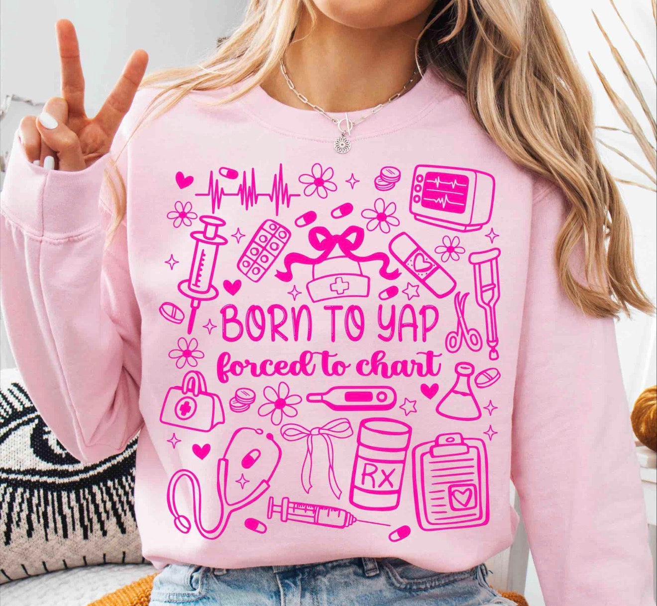 Born to Yap Forced to Chart - T SHIRT- (GILDAN/LAT)