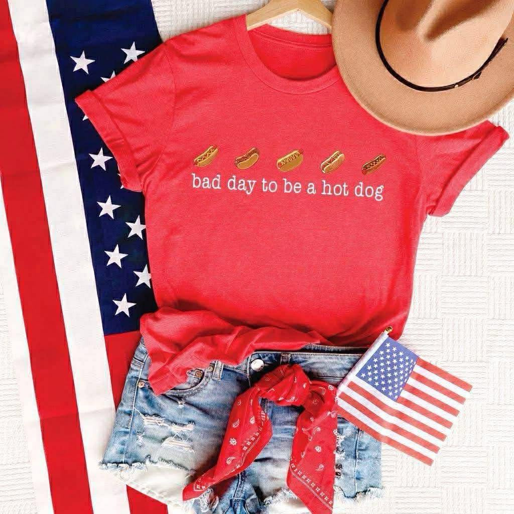 Bad day to be a hotdog 🌭 - TSHIRT- (COMFORT COLORS/ BELLA)