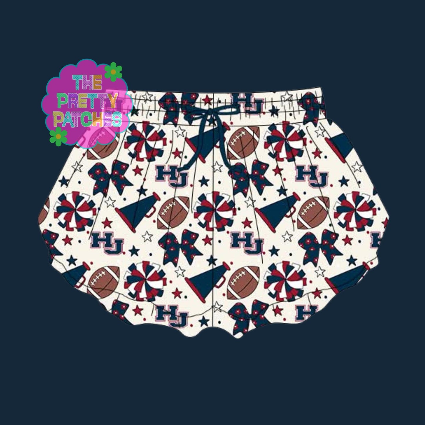 GAME DAY BUTTERFLY SHORTS (HARDIN JEFFERSON) (instore) 071326rw