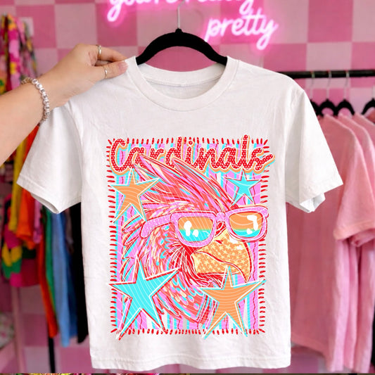 COLORFUL MASCOT (CARDINALS)  - T-SHIRT - (COMFORT COLORS/BELLA)050426LW