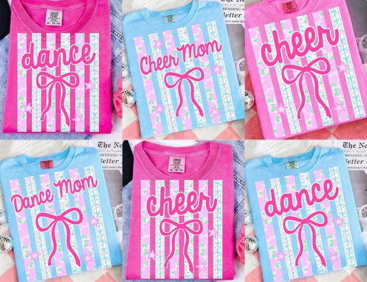 Dance & Cheer Bow Bundle 🩷 -(T-SHIRT)- (COMFORT COLOR/BELLA)050726LW