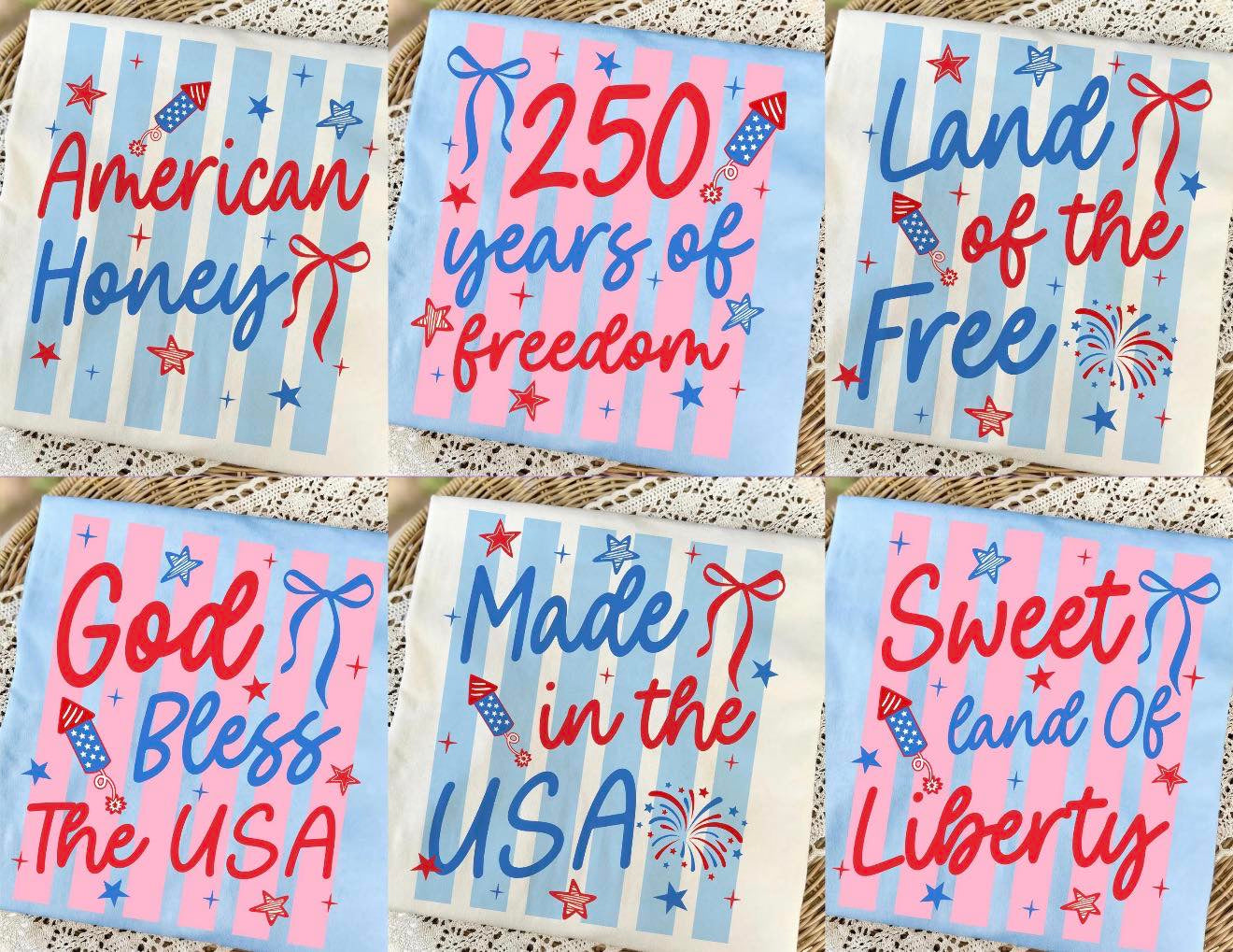 Girly USA Bundle 🇺🇸  - T SHIRT - (GILDAN/JERZEES)-050825lw