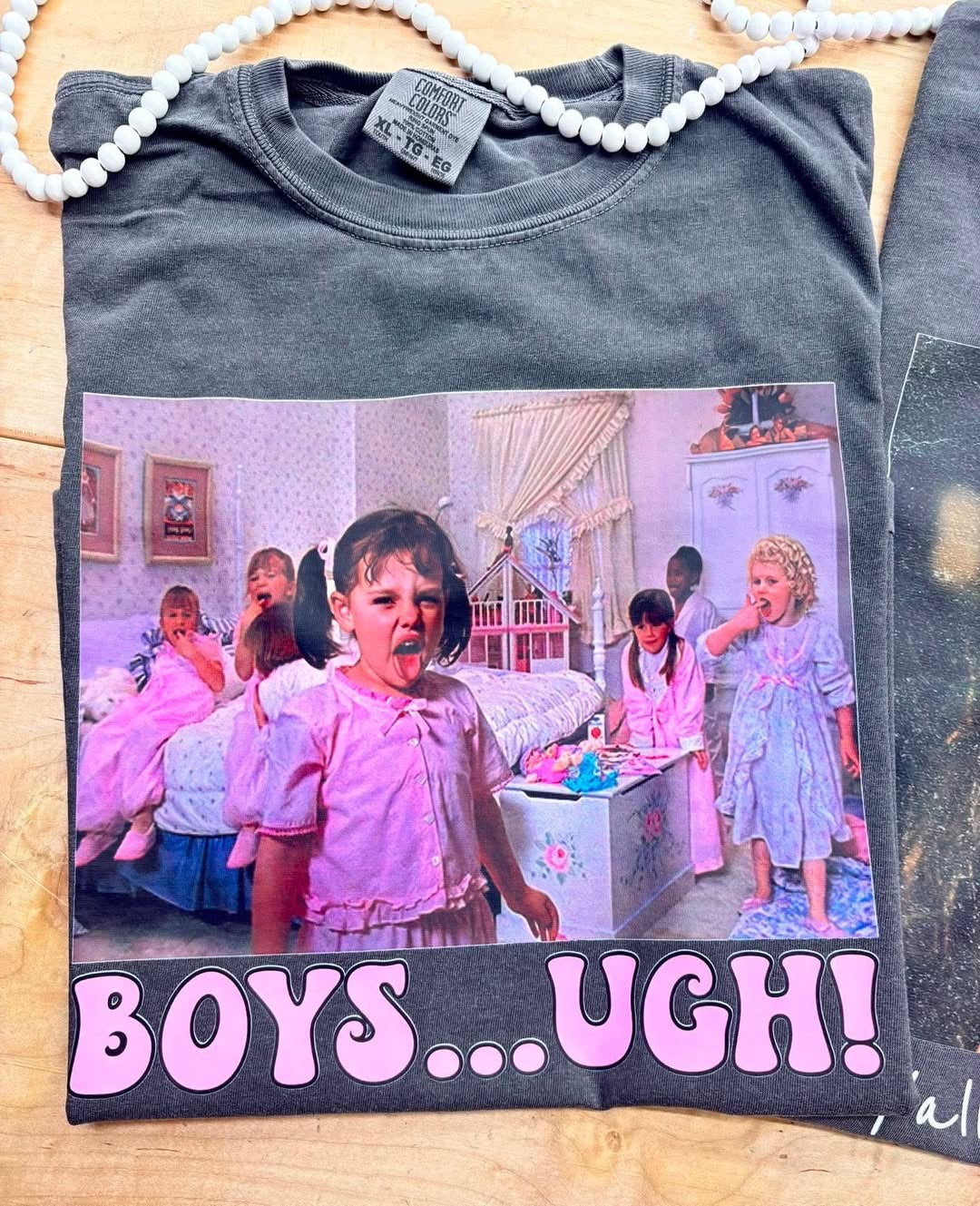 BOYS… UGH! 🙄🩷 - T-SHIRT - (RABBIT SKINS) 091326LW