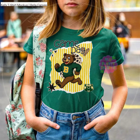 VARSITY MASCOT (LCM BEARS) - T SHIRT - (GILDAN/RABBIT SKINS)-052025LW