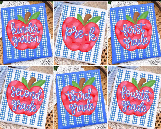Gingham Striped Apple Grade 🍎 - T SHIRT - (GILDAN/RABBIT SKINS)-052926LW