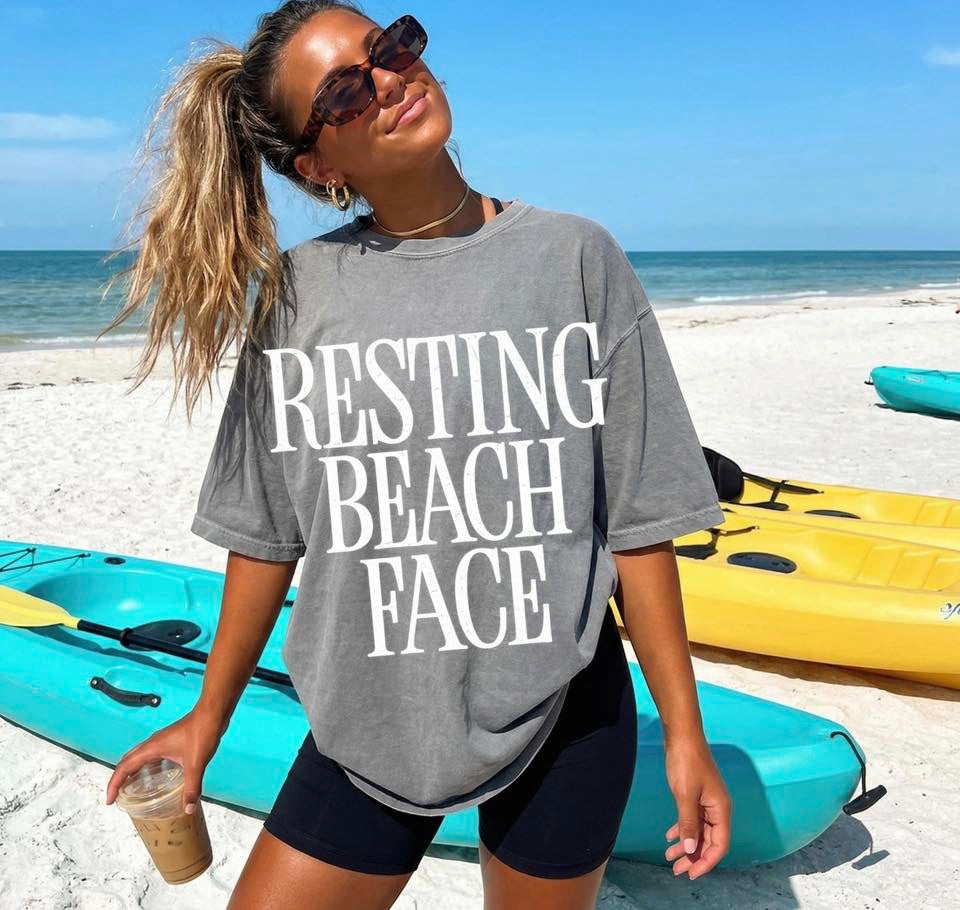 Resting Beach Face - T SHIRT - (COMFORT COLOR/BELLA)053126LW