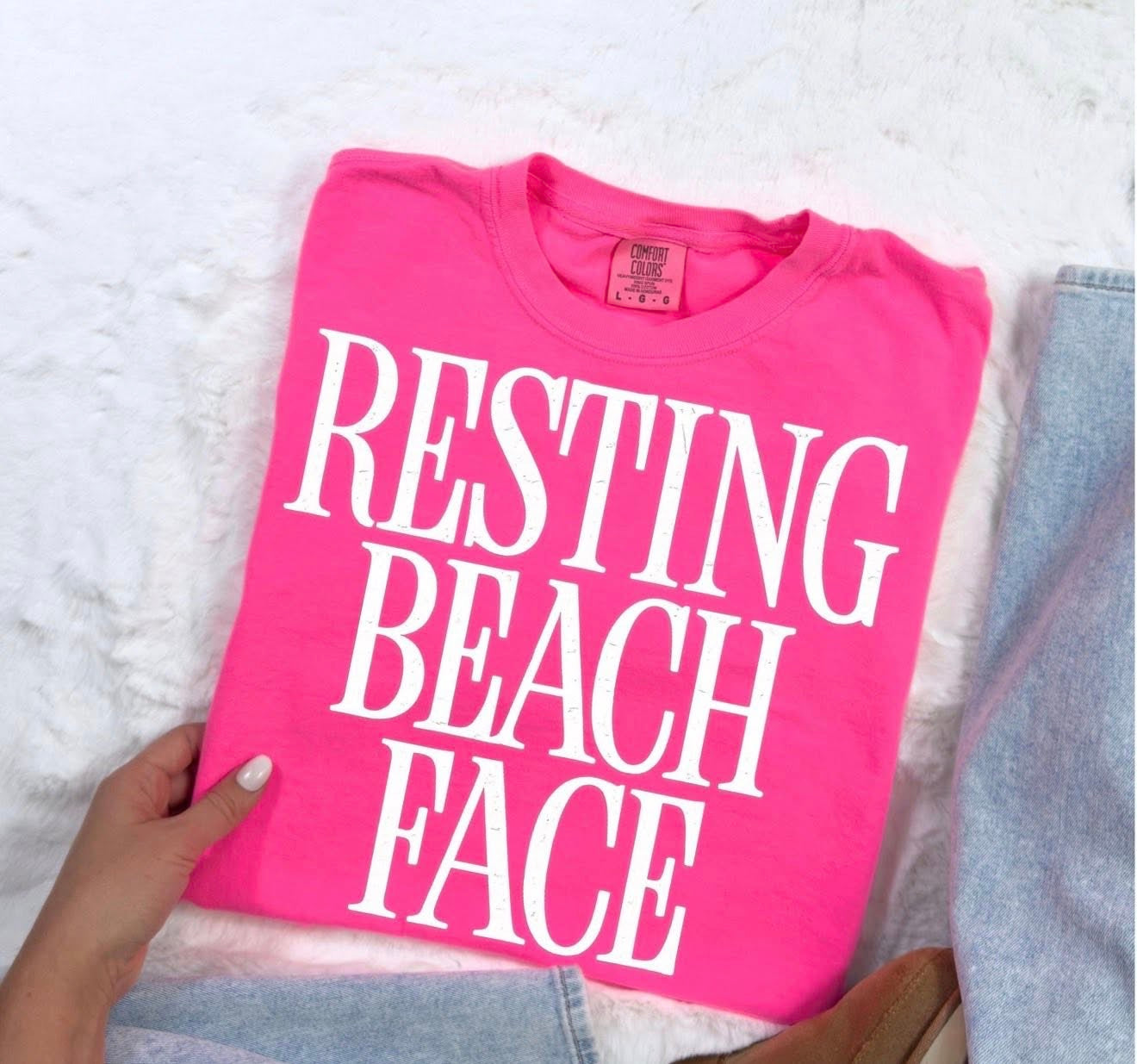 Resting Beach Face - T SHIRT - (COMFORT COLOR/BELLA)053126LW