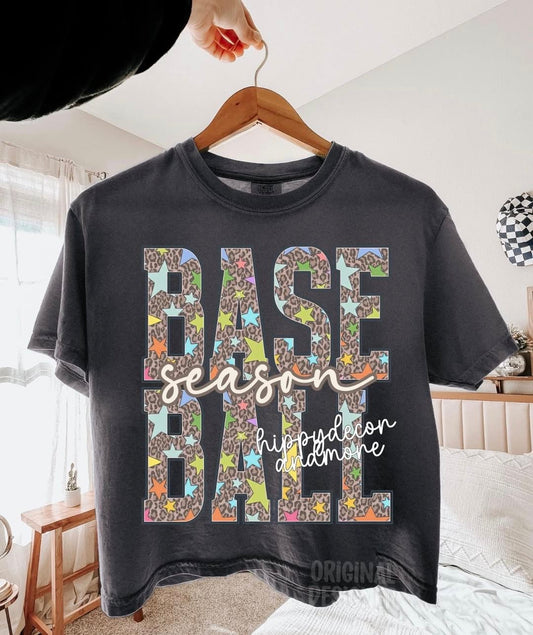 CHEETAH BASEBALL 🩵- TSHIRT- (COMFORT COLOR/BELLA)