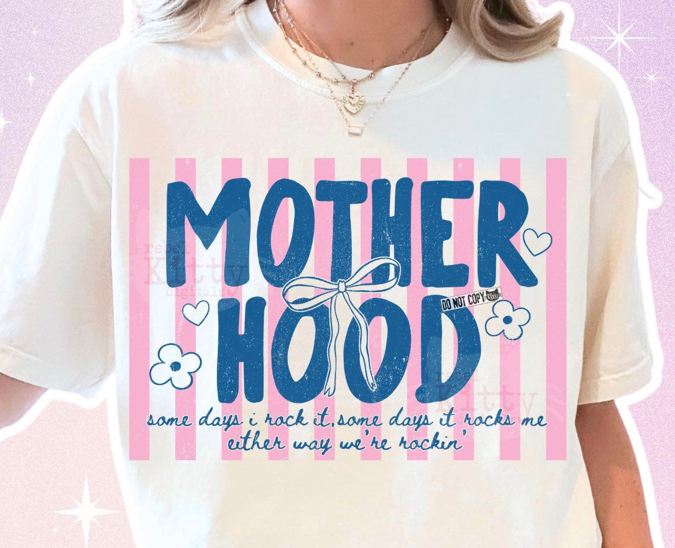 Motherhood 🩵🩷- T SHIRT - (GILDAN/JERZEE)