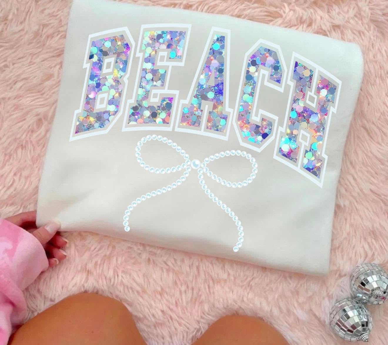 Glitter Pearl Beach- T SHIRT- (GILDAN/RABBIT SKINS)-060626LW