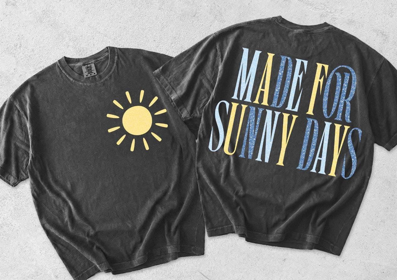 Made For Sunny Days ☀️(FRONT & BACK IMAGE) - BOXY TEE- (Comfort Color)-060826LW