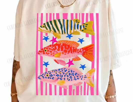 Preppy Fish 🐠💛 -Longsleeve - (GILDAN/JERZEES) 042126br