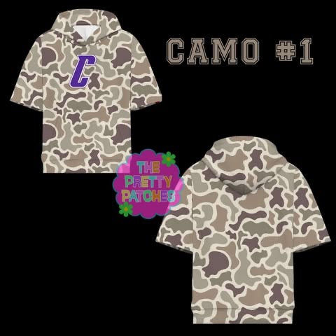Camo Hooded Tees- CUSHING BEARKATS -ADULT - PREORDER 072426LW
