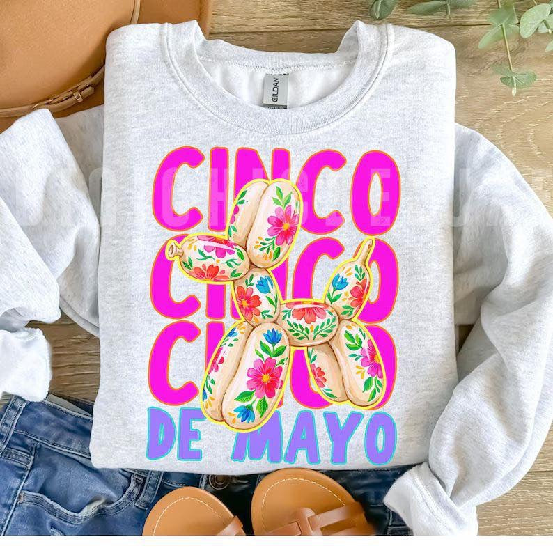 Cinco De Mayo - Balloon Dog 💕 - T-SHIRT - (GILDAN/JERZEES) 061226br