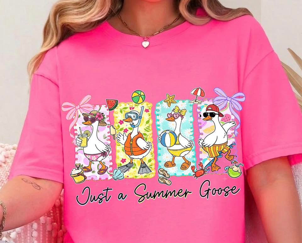 Just A Summer Goose 🪿 - T SHIRT - (COMFORT COLOR/BELLA)-061226br