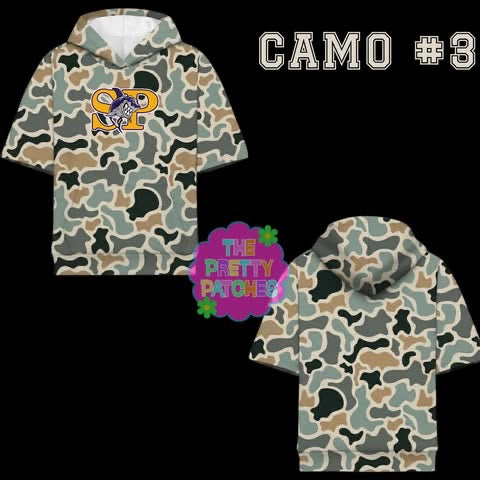 Camo Hooded Tees SABINE PASS SHARKS - PREORDER HAPPY DAYS- 072726LW