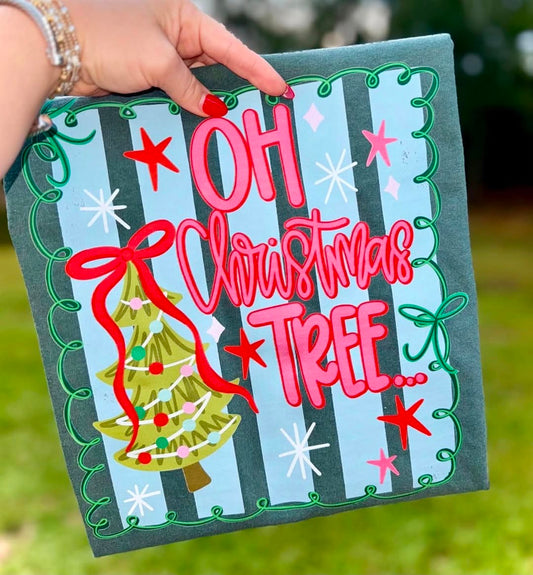 Oh Christmas Tree 🎄  - T SHIRT - (COMFORT COLOR)-080626LW